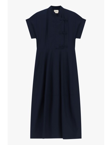 Lange jurk met korte mouwen en knoopsluiting Dixie