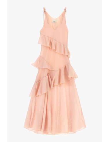 Robe longue à volants et bretelles réglables Dixie