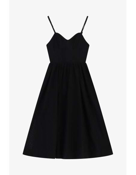 Robe midi à fines bretelles et coupe évasée Dixie