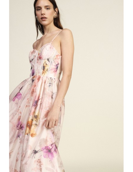 Robe midi avec bretelles à imprimé floral Dixie