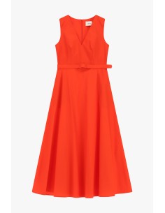 Mouwloze midi-jurk met bijpassende riem Dixie