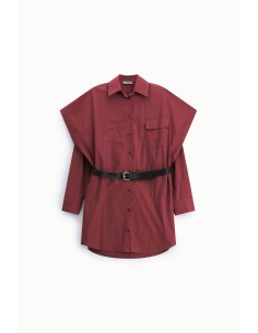 Robe-chemise oversize avec ceinture et poche Dixie 2