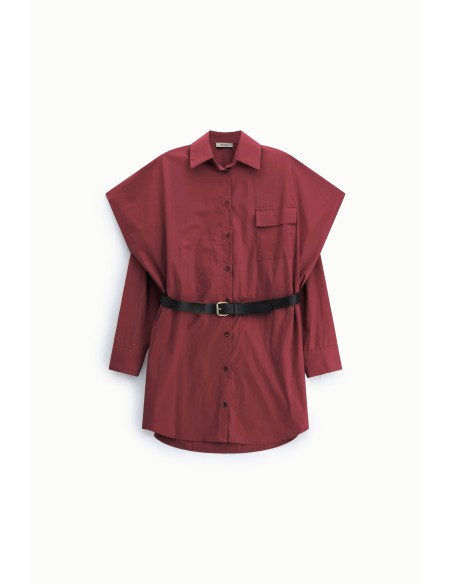 Over Robe chemise avec ceinture et poche Dixie