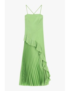 Robe longue plissée à fines bretelles Dixie 2