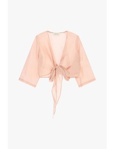 Blouse Dixie avec nœud sur le devant et manches 3/4 2