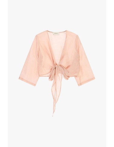 Blouse met frontknoop en 3/4-mouwen Dixie