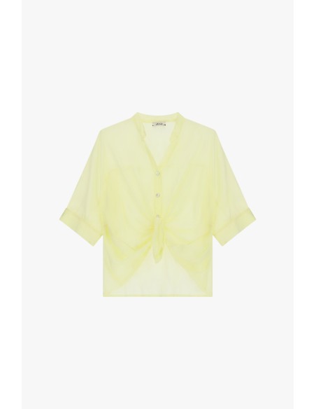 Cropped blouse met knoopdetail aan de voorkant en omgeslagen mouwen van Dixie
