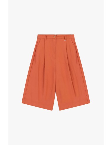 Dixie Bermuda met hoge taille, plooien en zijzakken