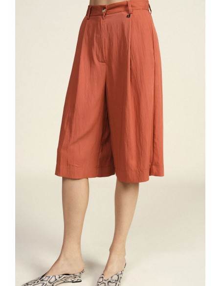 Bermuda Taille haute Pinces Poches latérales Dixie
