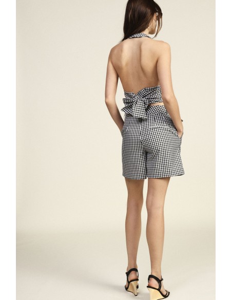 Dixie geruite shorts met normale pasvorm en middelhoge taille