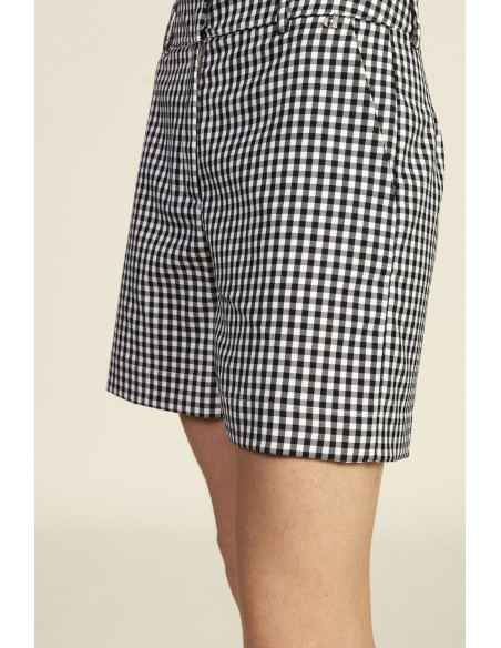 Dixie geruite shorts met normale pasvorm en middelhoge taille