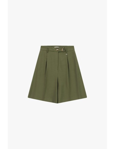 Short met hoge taille, plooien en dubbele knoop Dixie