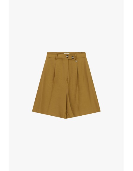 Short taille haute avec pince et double bouton Dixie