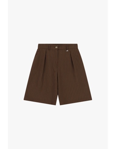 Short rayé avec pinces et poches latérales Dixie