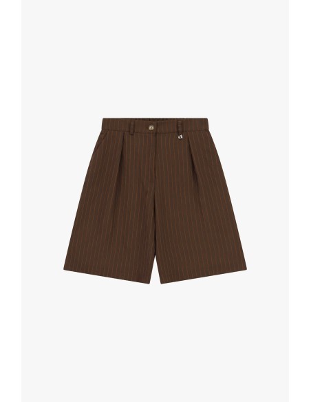 Gestreepte shorts met plooien en zijzakken van Dixie