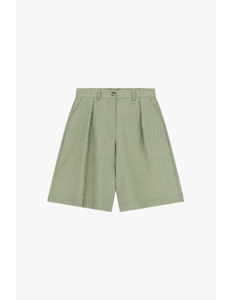 Short rayé avec pinces et poches latérales Dixie