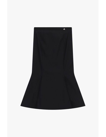 Lange uitlopende rok met hoge taille, effen, Dixie
