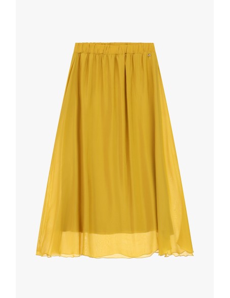Dixie A-lijn midi-rok met elastische taille