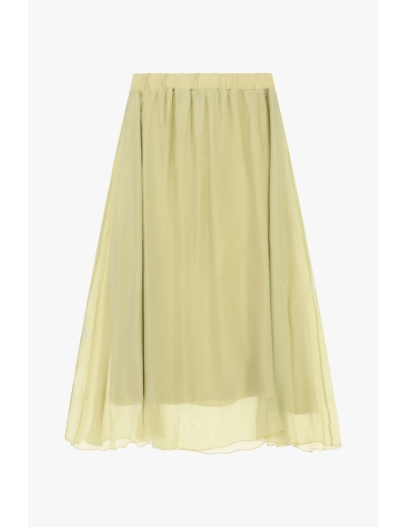 Dixie Flared Midi Skirt With Elastic Waistband (Jupe midi évasée à taille élastique)