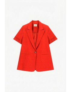 Blazer à manches courtes, croisé à un bouton, avec poches passepoilées Dixie 2