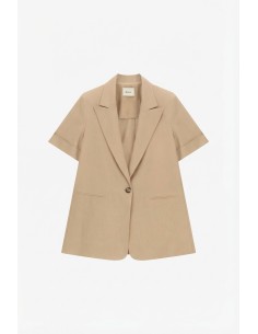 Blazer à manches courtes, croisé à un bouton, avec poches passepoilées Dixie