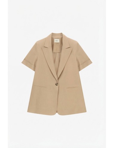 Blazer à manches courtes, croisé à un bouton, avec poches passepoilées Dixie