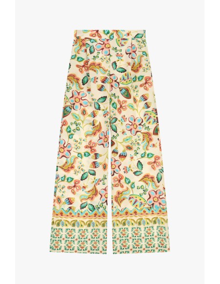 Pantalon large à imprimé floral Dixie Palace