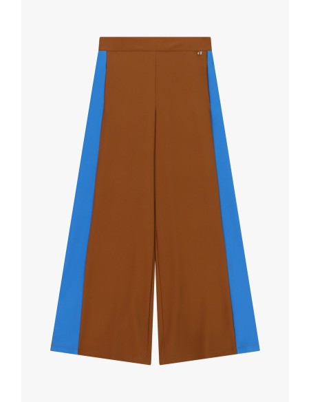 Dixie palazzobroek met kleurblokken en hoge taille
