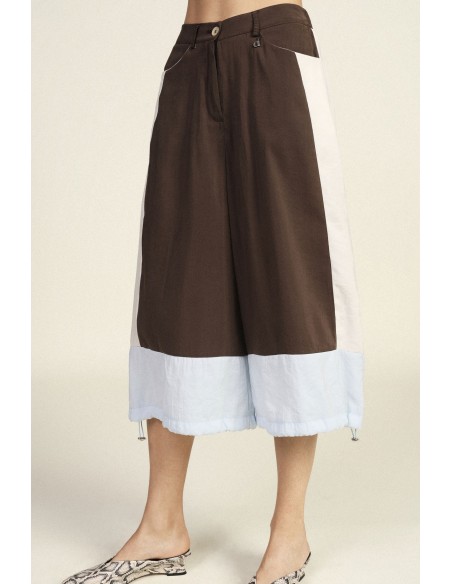 Wijde bermudashorts met colorblockdetails en trekkoord Dixie