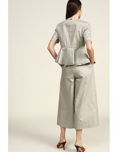 Pantalon palazzo à taille haute et plis Dixie
