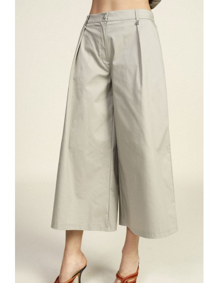 Pantalon palazzo à taille haute et plis Dixie