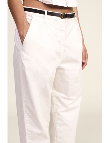 Chino-fit broek met smalle tailleband en omslagen van Dixie