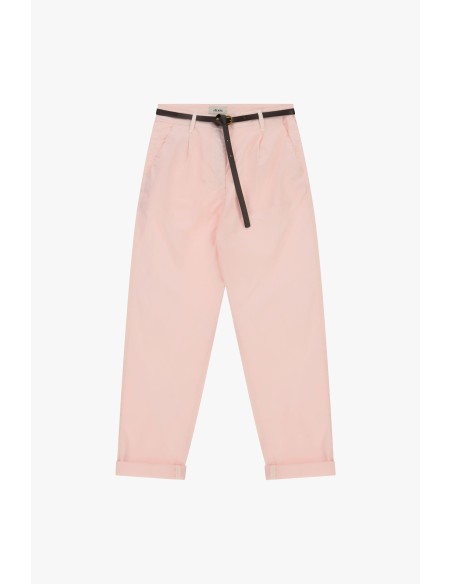 Pantalon Chino-Fit avec ceinture étroite et revers Dixie