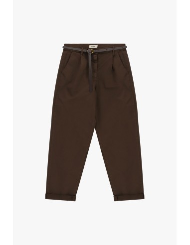 Pantalon Chino-Fit avec ceinture étroite et revers Dixie