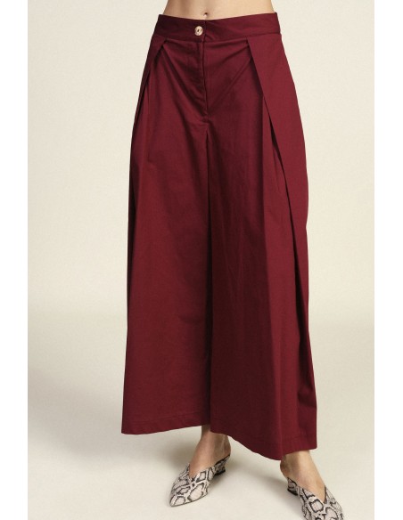 Dixie Palazzo-broek met hoge taille en plooien