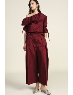 Dixie Palazzo-broek met hoge taille en plooien