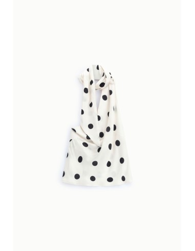 Dixie - Top asymétrique à pois avec écharpe