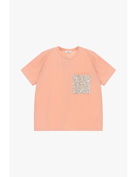 Dixie - T-shirt à manches courtes avec pochette en paillettes
