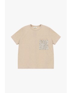 Dixie - T-shirt à manches courtes avec pochette en paillettes