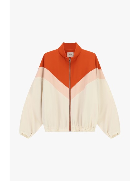 Blouson bombardier avec fermeture éclair et motif coloré Dixie