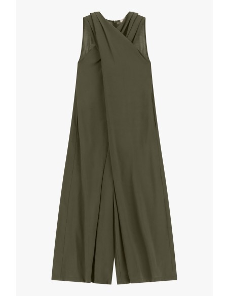 Robe longue sans manches à large empiècement sur le devant Dixie