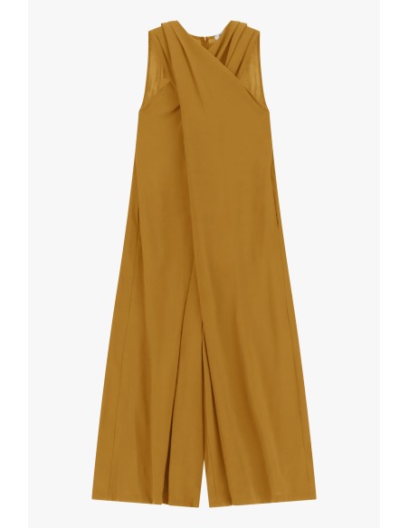 Robe longue sans manches à large empiècement sur le devant Dixie