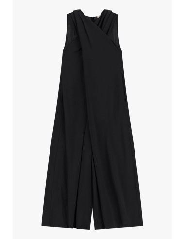 Robe longue sans manches à large empiècement sur le devant Dixie