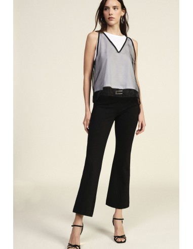 Pantalon évasé taille haute à coupe regular Dixie