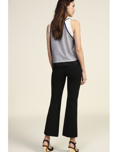 Dixie regular-fit broek met hoge taille en uitlopende pijpen