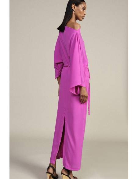Robe midi à manches amples et ceinture Dixie