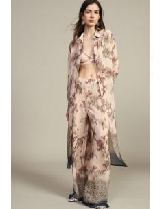 Robe longue à imprimé floral avec boutons sur le devant Dixie