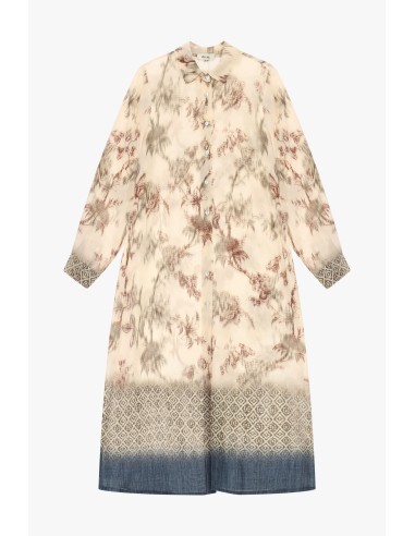 Robe longue à imprimé floral avec boutons sur le devant Dixie