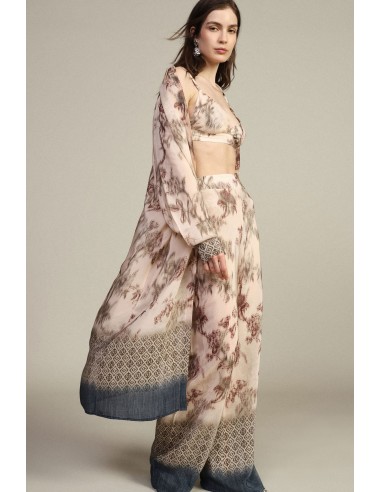Robe longue à imprimé floral avec boutons sur le devant Dixie