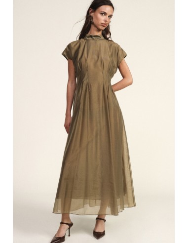 Robe midi évasée avec nœud au col Dixie